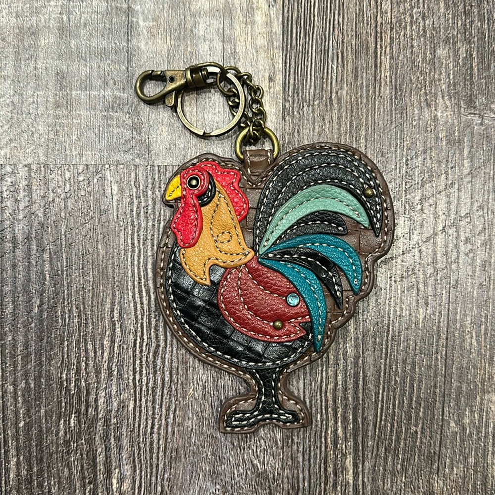 NWOT Chala Rooster Key Fob Coin Purse, Rooster lovers Keychain